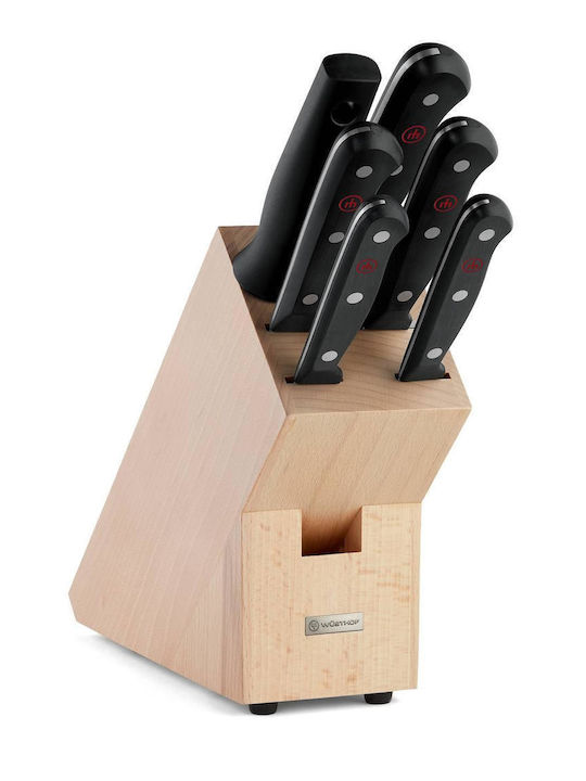 Wusthof Gourmet Σετ Μαχαίρια με Βάση από Ανοξείδωτο Ατσάλι 7τμχ