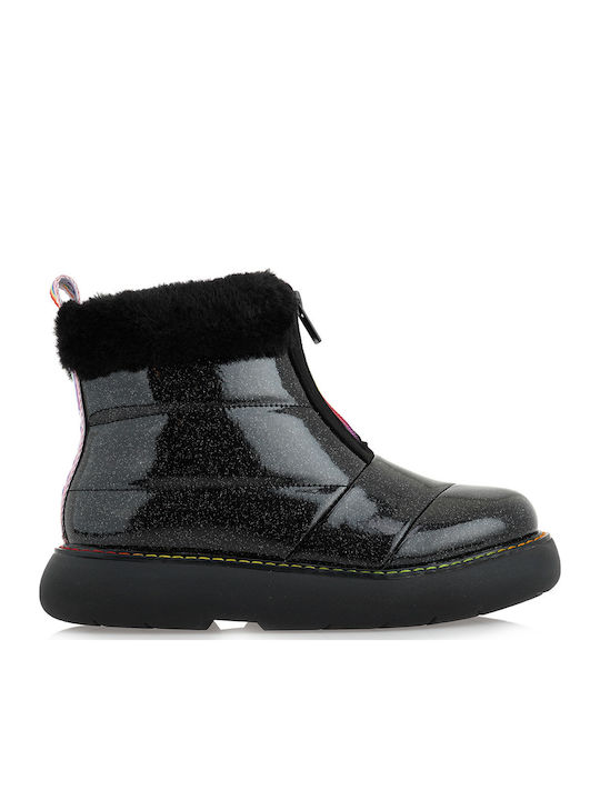 Toms Alpargata Mallow Women's Fur Lined Short Wellies Black