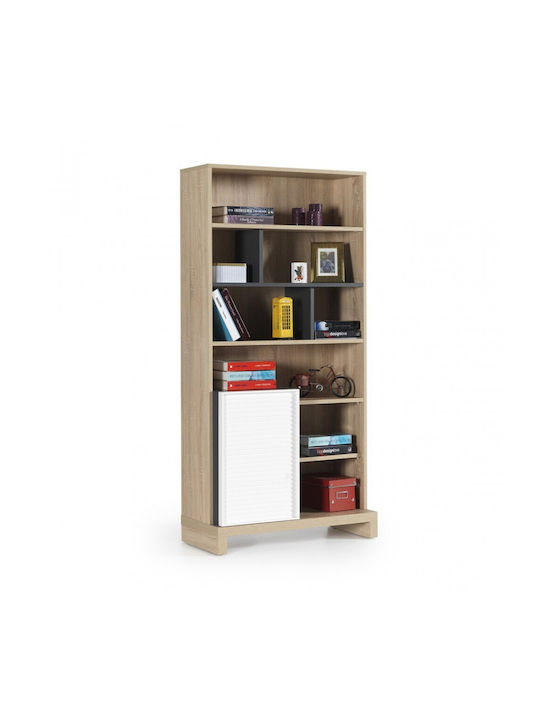 Kids Wooden Bookcase New City Brown 85x39x170cm