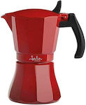 Jata Stovetop Espresso Pot for 6Cups Red