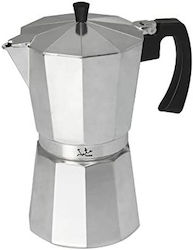 Jata CCA12 Stovetop Espresso Pot for 6Cups Inox Silver