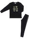 Minerva Kids' Pajamas Winter Cotton Navy Blue Emotions