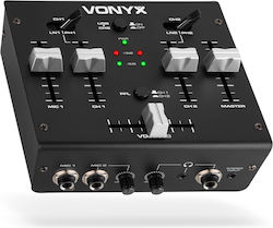 Vonyx VDJ2USB Αναλογικός Μίκτης 3 Καναλιών / 2 Εισόδους XLR