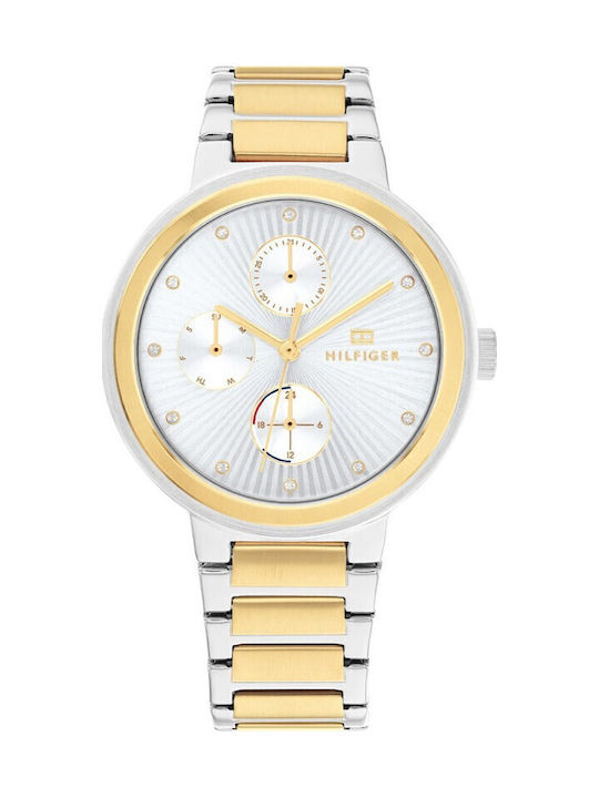 Tommy Hilfiger Joy Γυναικείο Ρολόι 36mm Χρονογράφος Μπαταρίας με Χρυσό Μεταλλικό Μπρασελέ