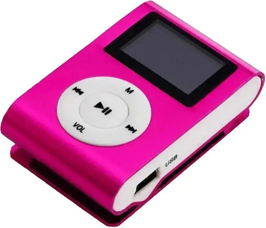 EZRA MP3-2 MP3-Spieler mit Display LCD Rosa