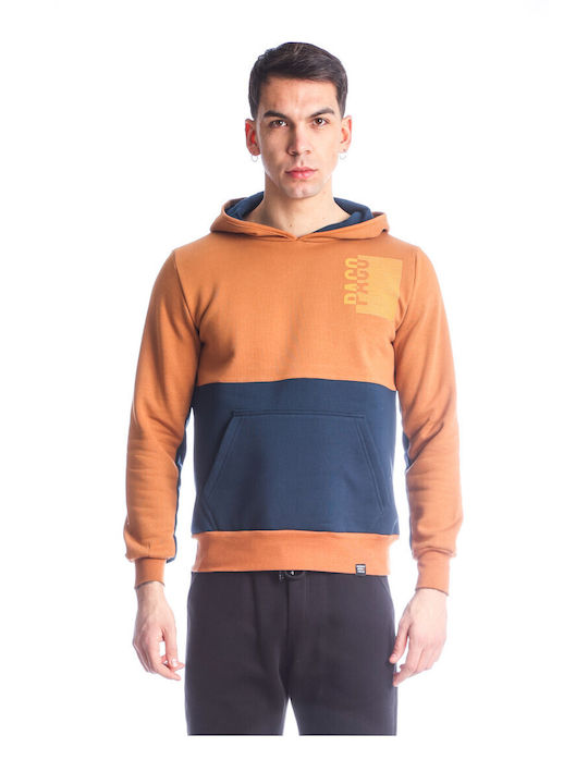 Paco & Co Men's Sweatshirt with Hood and Pockets Orange