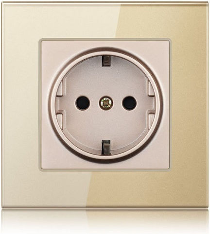 Single Power Socket Gold