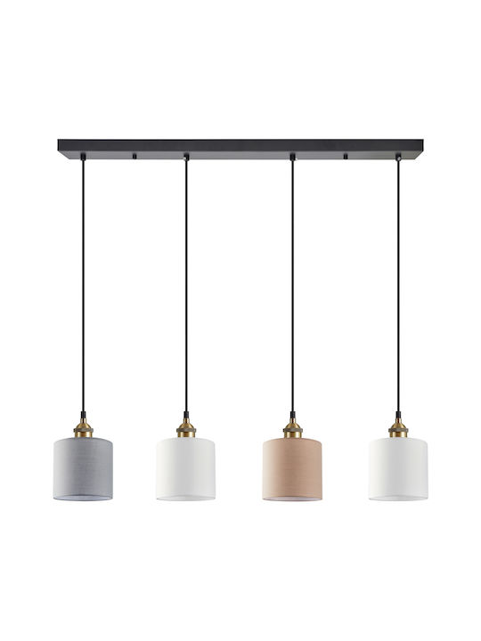 Home Lighting Suspendat Candelabru Bell pentru 4 Becuri E27 Multicolor