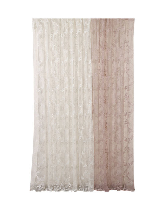 Viopros Kids Rod Pocket Curtain Πεταλούδες Σάπιο Μήλο 665618 270x280cm