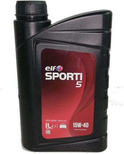 Elf Sporti 5 Συνθετικό Λάδι Αυτοκινήτου 15W-40 1lt
