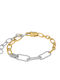 Visetti Two-tone Chain Hand made of Steel Gold-plated