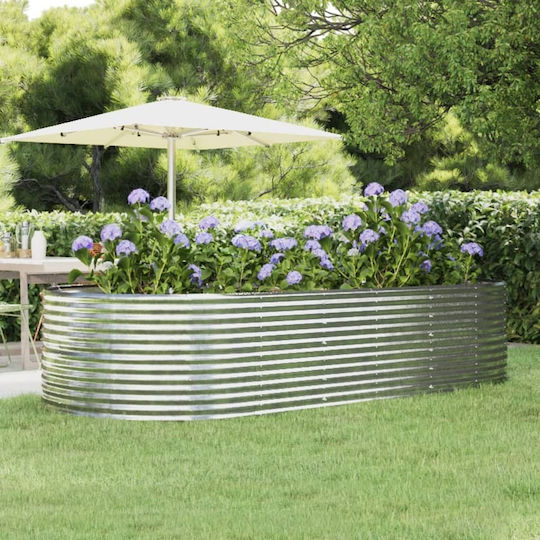 vidaXL Blumenkasten Metallisch Silver 291x140x68cm.