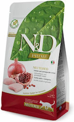 Farmina N&D Pomegranate Adult Neutered Dry Food for Adult Neutered Cats with Chicken 1.5kg