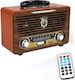 M-115BT Retro Tragbares Radio mit USB Braun