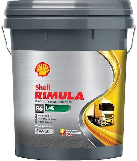 Shell Rimula R6 LME Συνθετικό Λάδι Αυτοκινήτου 5W-30 20lt