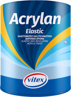 Vitex Acrylan Elastic Plastic Acrilyc Paint for Exterior Use White 10lt Αδιάβροχο