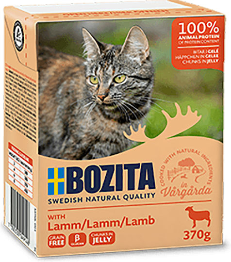 Bozita Feline Υγρή Τροφή για Ενήλικες Γάτες σε Φακελάκι με Αρνί χωρίς Σιτηρά & Γλουτένη 370gr