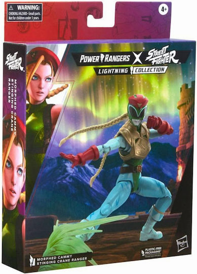 Φigură de acțiune Power Rangers Street Fighter: Morphed Cammy Stinging Crane Ranger pentru copii de 4+ ani ani 15cm cm