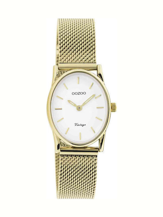 Oozoo Vintage Women's Watch with Gold Metal Bracelet