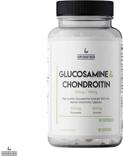 Supplement Needs Glucosamine & Chondroitin Supplement for Joint and Bone Health 90 Capsules