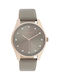 Oozoo Timepieces Uhr mit Gray Lederarmband