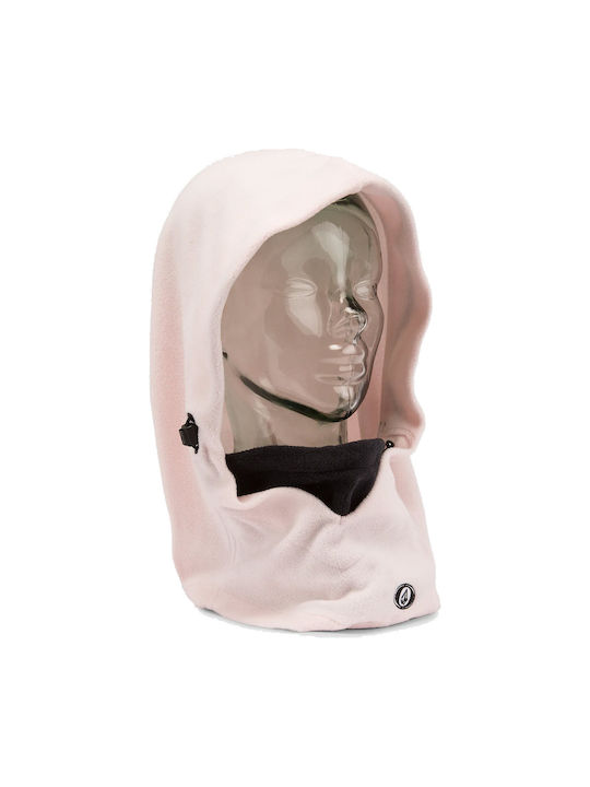 Travelin Hood Thingy Full Face Fleece Beanie in Pink color