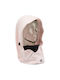 Travelin Hood Thingy Full Face Fleece Beanie in Pink color