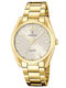 Festina Damenuhr 36,8mm Batterie mit Gold Rostfreiem Stahl Armband