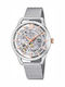 Festina Дамски Часовник Автоматичен с Сребрист Метална Гривна