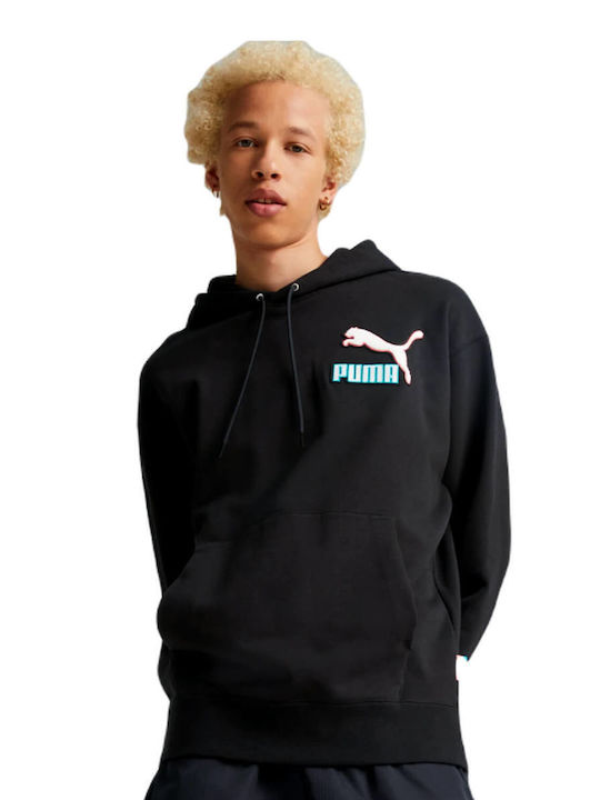 Puma Fandom Sweatshirt with Hood Black