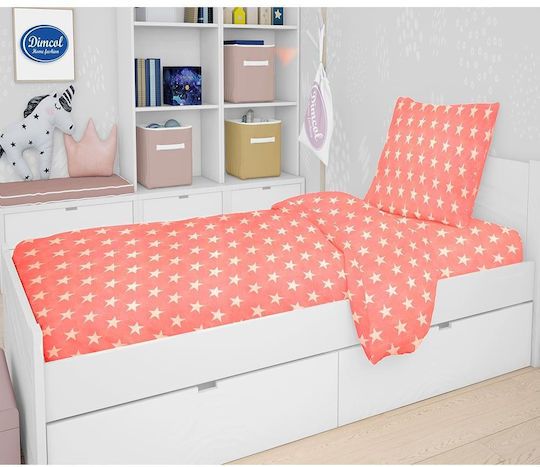 Dimcol Star Față de pernă pentru copii din bumbac 100% 50x70cm Red