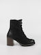 Clarks Leather Women's Ankle Boots with Medium Heel Black