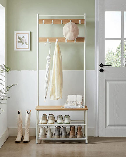 Hallway Möbel mit Kleiderständer & Schuhschrank Grey 70x32x175cm
