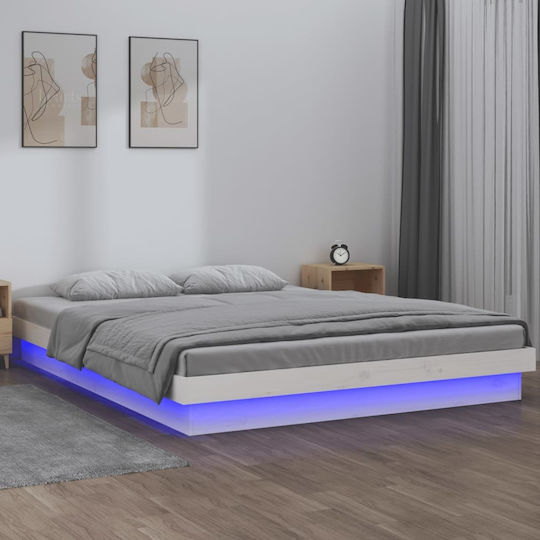 Κρεβάτι Υπέρδιπλο για Στρώμα 160x200cm Λευκό Κρεβάτι Υπέρδιπλο για Στρώμα 160x200cm Λευκό