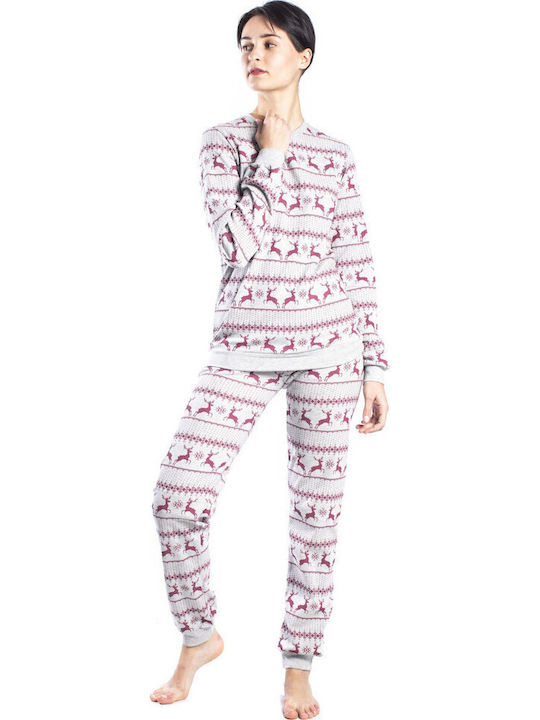 Dreams by Joyce Set Pijamale Dama De Iarnă Din Bumbac Gri