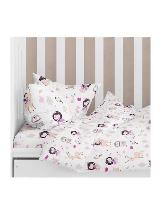 Dimcol Lily Deer Baby Cotton Pillowcase White 35x45cm