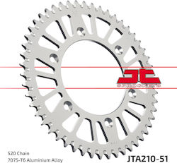 JT Sprockets Γρανάζι Πίσω 51 Δοντιών για Honda CRF 250 / CRF 450 Motard / XR JT Sprockets Γρανάζι Πίσω 51 Δοντιών για Honda CRF 250 / CRF 450 Motard / XR
