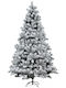 Snowy North Snowy Christmas Green Tree with Metallic Base H210cm