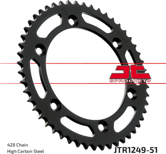 JT Sprockets Γρανάζι Πίσω 51 Δοντιών για Honda XLR