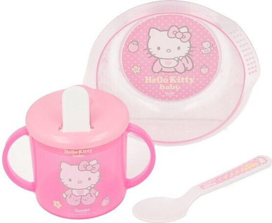 Stor Σετ Φαγητού Hello Kitty από Πλαστικό Ροζ 3τμχ