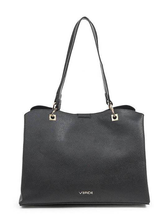 Verde Damen Tasche Shopper Schulter Schwarz