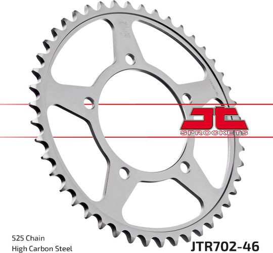 JT Sprockets Γρανάζι Πίσω 46 Δοντιών για Aprilia Dorsoduro 750