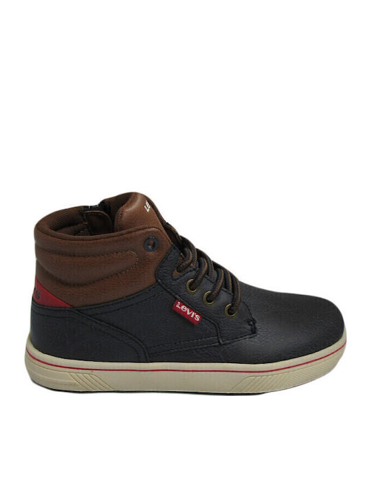 Levi's Portland Kids Boots with Laces Navy Blue