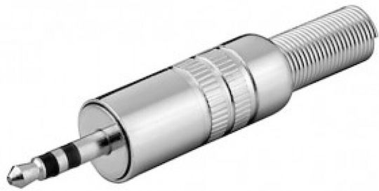 Ștecher Jack de 3,5 mm masculin Argintiu (02.008.0096)