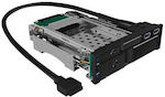 RaidSonic IB-174SSK-U Removable Frame For 2x HDD/SSD - 1x 5.25-Inch Bay With USB 3.0 Hub