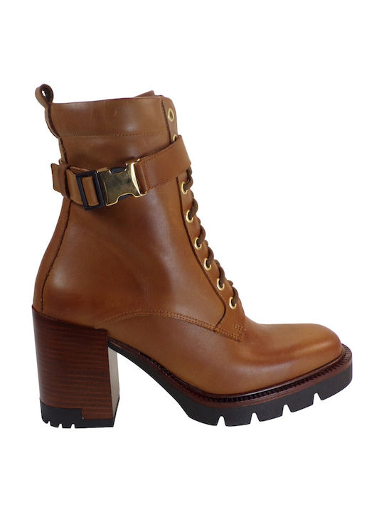 Commanchero Original Women's Leather Combat Boots Tabac Brown