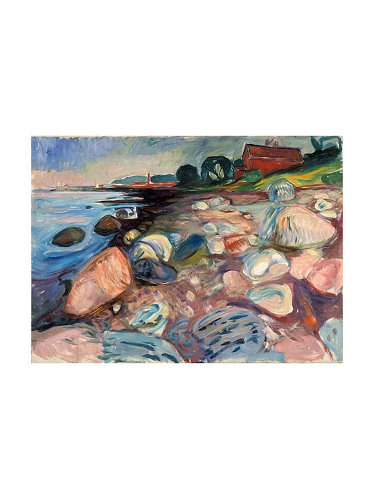 Αφίσα Edvard Munch - Shore with red house 1904 - 36εκ.ύψοςΧ50εκ.πλάτος - Χαρτί σατινέ 150γρ