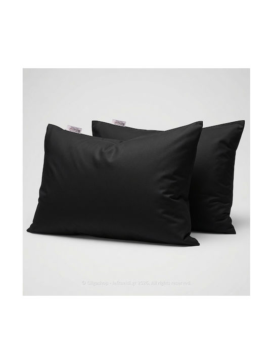 Casa Colori Kissenbezug-Set mit Umschlagumschlag Black 50x70cm.