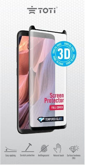 Toti 3D Full Face Tempered Glass Μαύρο (Redmi Note 9)