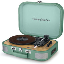 Muse MT-201 MT-201WG Suitcase Turntables with Built-in Speakers Green